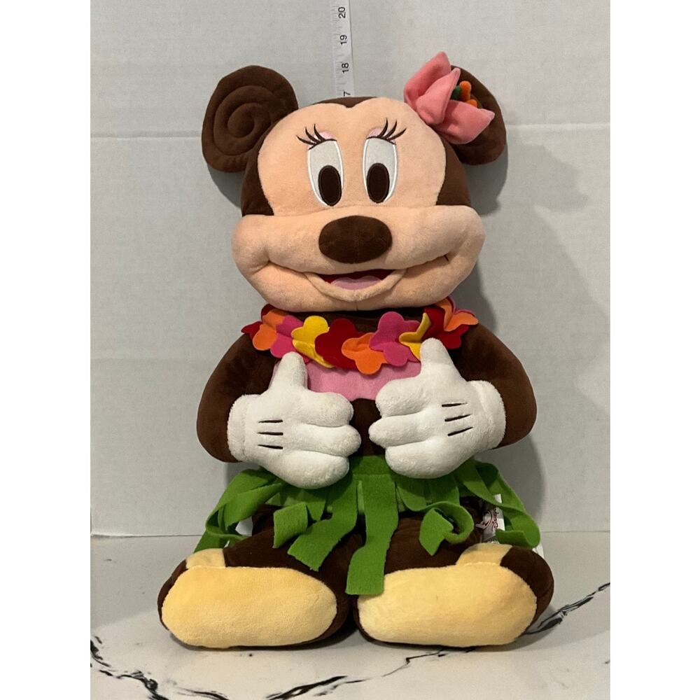 Disney Minnie Mouse Tiki Hawaiian Hula Lei Plush